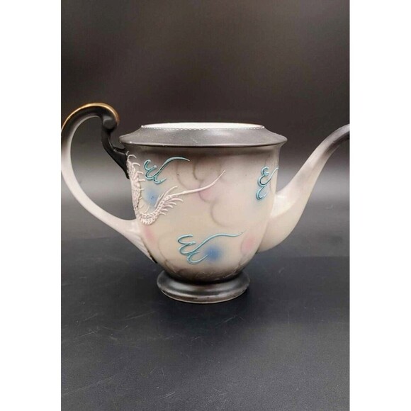 Vintage DragonWare Porcelain Teapot Handpainted Japanese Moriage - Picture 5 of 14